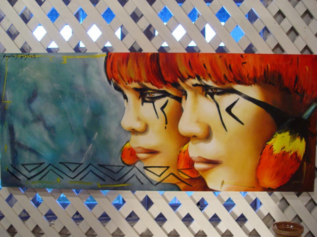 Arte de Sandro Justo - Bertioga-Artes-Sandro-Justo-Guerreiros-Yawalapiti-bx