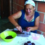 Brigadeiros de casca de banana