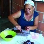 Brigadeiros de casca de banana