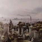Aquarela de 1829 de Christophe Civiton – reprodução do livro A invenção de Paris – Eric Hazan