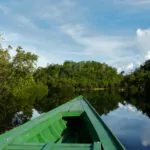 Boat on Amazon river